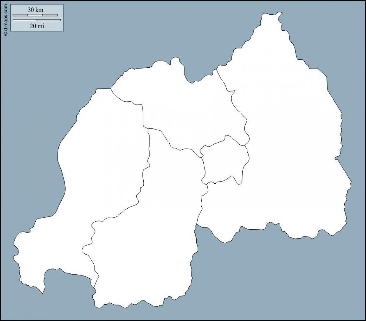 Rwanda skissere kart