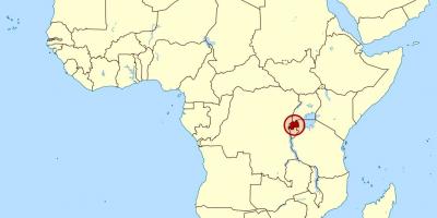 Kart av Rwanda-afrika