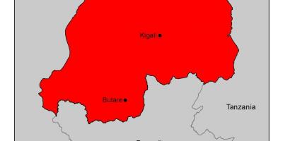 Kart av Rwanda malaria